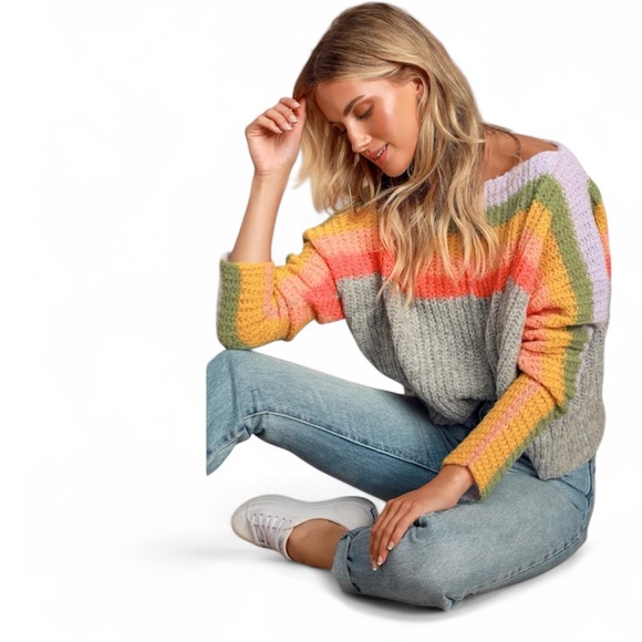 The Iconic Free People See The Rainbow Sweater| Free People Sweaters - Picture 4 of 12